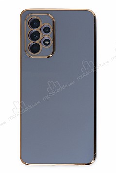Eiroo Borderline Samsung Galaxy A52 Kamera Korumal Mavi Silikon Klf