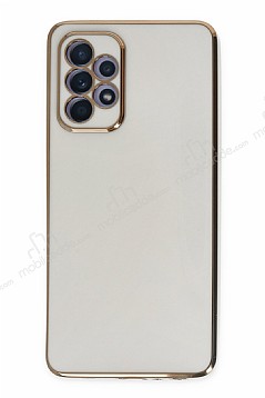 Eiroo Borderline Samsung Galaxy A52 Kamera Korumal Beyaz Silikon Klf