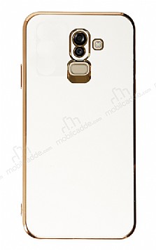 Eiroo Borderline Samsung Galaxy J8 Kamera Korumal Beyaz Silikon Klf
