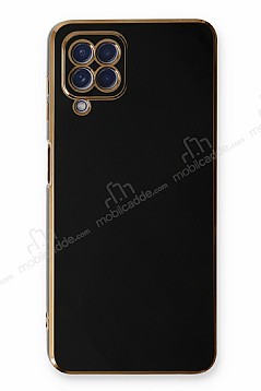 Eiroo Borderline Samsung Galaxy A22 4G Kamera Korumal Siyah Silikon Klf
