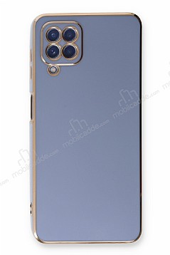 Eiroo Borderline Samsung Galaxy A22 4G Kamera Korumal Mavi Silikon Klf