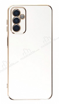 Eiroo Borderline Samsung Galaxy M13 Kamera Korumal Beyaz Silikon Klf