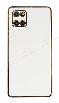 Eiroo Borderline Samsung Galaxy Note 10 Lite Kamera Korumal Beyaz Silikon Klf