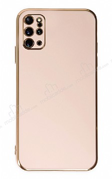 Eiroo Borderline Samsung Galaxy S20 Plus Kamera Korumal Pembe Silikon Klf