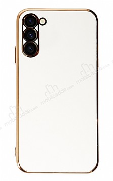 Eiroo Borderline Samsung Galaxy S23 Kamera Korumal Beyaz Silikon Klf