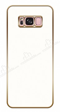 Eiroo Borderline Samsung Galaxy S8 Plus Kamera Korumal Beyaz Silikon Klf