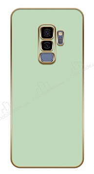 Eiroo Borderline Samsung Galaxy S9 Plus Kamera Korumal Yeil Silikon Klf