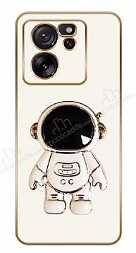 Eiroo Astronot Xiaomi 13T Pro Kamera Korumal Beyaz Silikon Klf