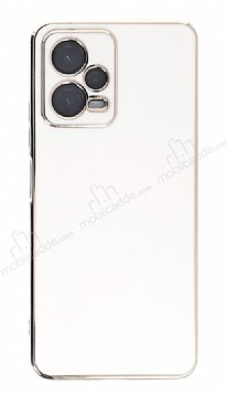 Eiroo Borderline Xiaomi Poco X5 5G Kamera Korumal Beyaz Silikon Klf