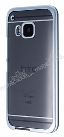Eiroo Breza HTC One M9 Silver Kenarl Kristal Klf