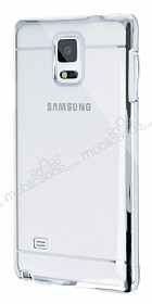 Eiroo Breza Samsung N9100 Galaxy Note 4 Silver Kenarl Kristal Klf