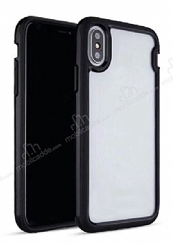 Eiroo Bumper Hybrid iPhone X / XS Ultra Koruma Siyah Klf