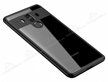 Eiroo Cam Hybrid Huawei Mate 10 Pro Kamera Korumal Kenarl Siyah Rubber Klf