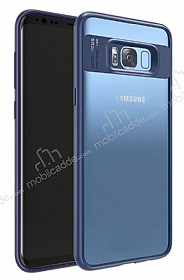 Eiroo Cam Hybrid Samsung Galaxy S8 Plus Kamera Korumal Lacivert Kenarl Rubber Klf