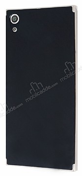 Eiroo Carbon Hybrid Sony Xperia XA1 Ultra Gold Kenarl Karbon Siyah Silikon Klf