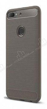 Eiroo Carbon Shield HTC Desire 12 Plus Ultra Koruma Dark Silver Klf