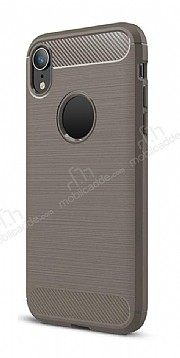 Eiroo Carbon Shield iPhone XR Ultra Koruma Gri Klf