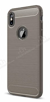 Eiroo Carbon Shield iPhone XS Max Ultra Koruma Gri Klf