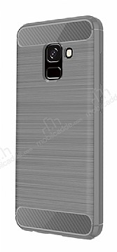 Eiroo Carbon Shield Samsung Galaxy A8 2018 Ultra Koruma Gri Klf