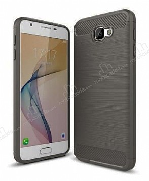Eiroo Carbon Shield Samsung Galaxy J5 Prime Ultra Koruma Dark Silver Klf
