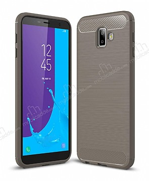 Eiroo Carbon Shield Samsung Galaxy J6 Plus Ultra Koruma Gri Klf