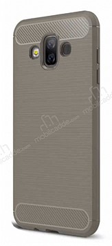 Eiroo Carbon Shield Samsung Galaxy J7 Duo Ultra Koruma Dark Silver Klf