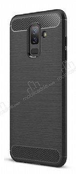 Eiroo Carbon Shield Samsung Galaxy J8 Ultra Koruma Siyah Klf