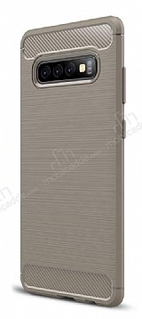 Eiroo Carbon Shield Samsung Galaxy S10 Plus Ultra Koruma Gri Klf