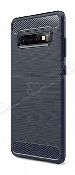 Eiroo Carbon Shield Samsung Galaxy S10 Plus Ultra Koruma Lacivert Klf