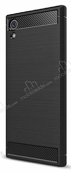Eiroo Carbon Shield Sony Xperia XA1 Plus Ultra Koruma Siyah Klf