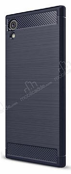 Eiroo Carbon Shield Sony Xperia XA1 Plus Ultra Koruma Lacivert Klf