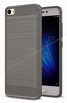 Eiroo Carbon Shield Xiaomi Mi 5 Ultra Koruma Dark Silver Klf
