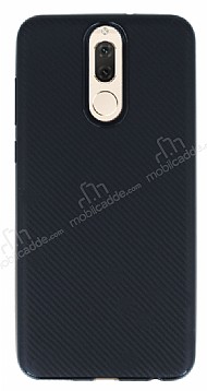 Eiroo Carbon Thin Huawei Mate 10 Lite Ultra nce Siyah Silikon Klf
