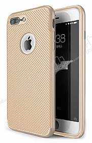 Eiroo Carbon Thin iPhone 7 Plus Ultra nce Gold Silikon Klf