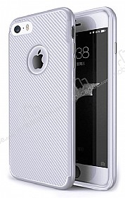 Eiroo Carbon Thin iPhone SE / 5 / 5S Ultra nce Silver Silikon Klf
