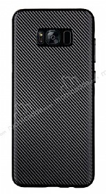 Eiroo Carbon Thin Samsung Galaxy S8 Ultra nce Siyah Silikon Klf