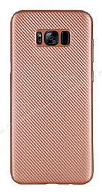 Eiroo Carbon Thin Samsung Galaxy S8 Ultra nce Rose Gold Silikon Klf