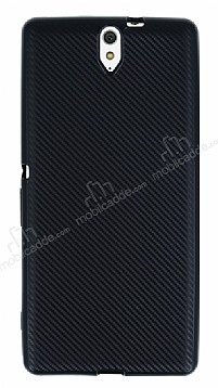 Eiroo Carbon Thin Sony Xperia C5 Ultra Sper nce Siyah Silikon Klf