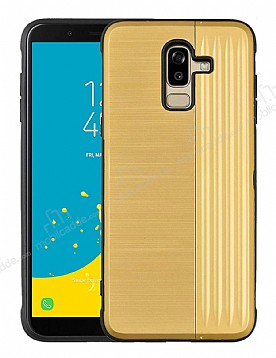 Eiroo Card Slot Samsung Galaxy J8 Ultra Koruma Gold Klf