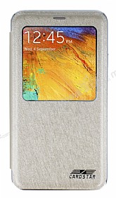 Eiroo Cardstar Samsung N9000 Galaxy Note 3 Tal Metal Kenarl Pencereli Gold Klf
