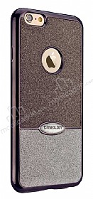 Eiroo Caseology iPhone 6 / 6S Simli Siyah + Silver Silikon Klf