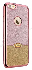 Eiroo Caseology iPhone 6 / 6S Simli Rose Gold + Gold Silikon Klf