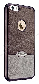 Eiroo Caseology iPhone SE / 5 / 5S Simli Siyah + Silver Silikon Klf