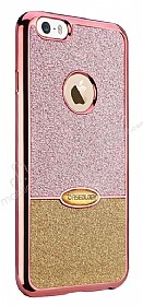 Eiroo Caseology iPhone SE / 5 / 5S Simli Rose Gold + Gold Silikon Klf