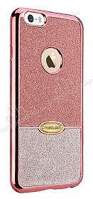 Eiroo Caseology iPhone SE / 5 / 5S Simli Rose Gold + Silver Silikon Klf