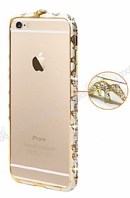 Eiroo Ceramic iPhone 6 / 6S Tal Metal Bumper ereve Beyaz Klf