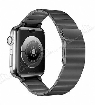 Eiroo Classy Apple Watch Siyah Metal Kordon 38 40 41 mm