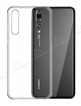 Eiroo Clear Hybrid Huawei P20 Pro Silikon Kenarl effaf Rubber Klf