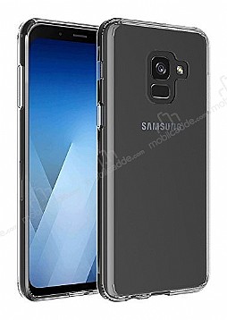 Eiroo Clear Hybrid Samsung Galaxy J4 Silikon Kenarl effaf Rubber Klf