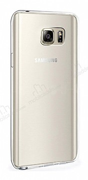 Eiroo Clear Hybrid Samsung Galaxy Note 5 Silikon Kenarl effaf Rubber Klf